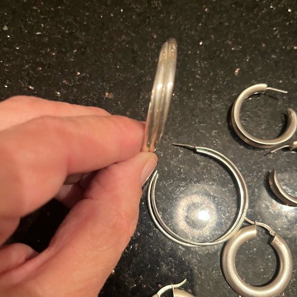 Sterling hoops - Picture 2 of 3